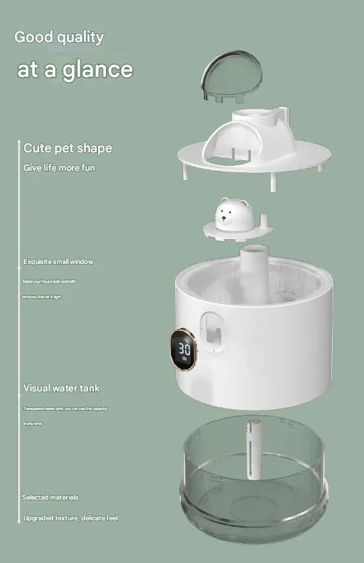 Pink Adorable Space Capsule Humidifier - Portable USB Cool Mist Maker with LED Display & Ambient Night Light - Mekamart Australia