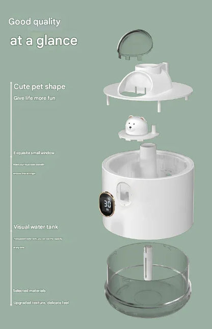 Green Adorable Space Capsule Humidifier - Portable USB Cool Mist Maker with LED Display & Ambient Night Light - Mekamart Australia