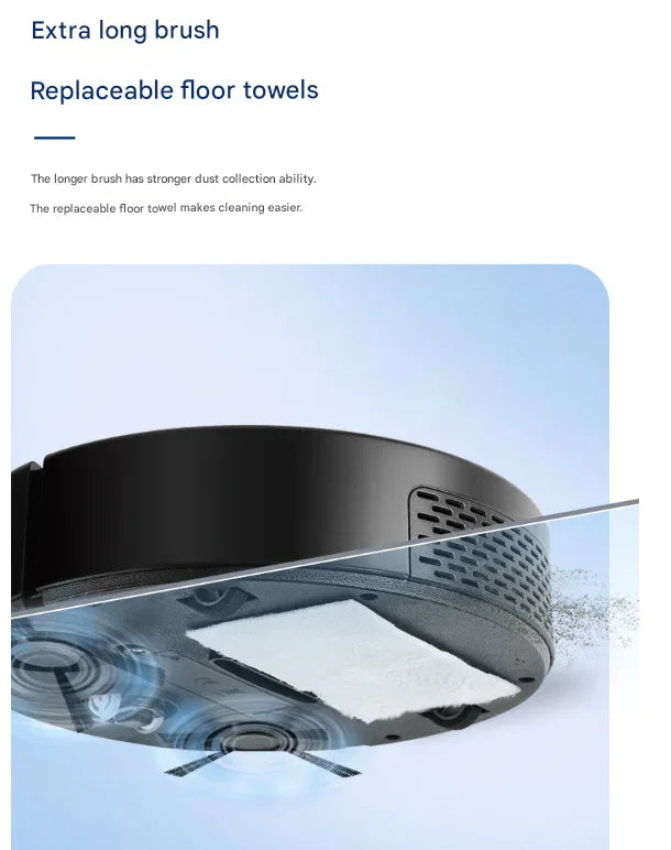White 3-in-1 Smart Robot Vacuum Cleaner - Automatic Sweeping, Mopping & Suction for Hard Floors & Pet Hair - Mekamart Australia