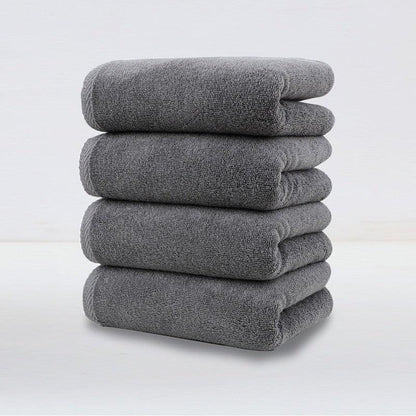 Dark Grey Plush Cotton Hand Towel Set (4-Pack) - Ultra Soft, Absorbent & Quick-Drying Face Towels for Bathroom - Mekamart Australia