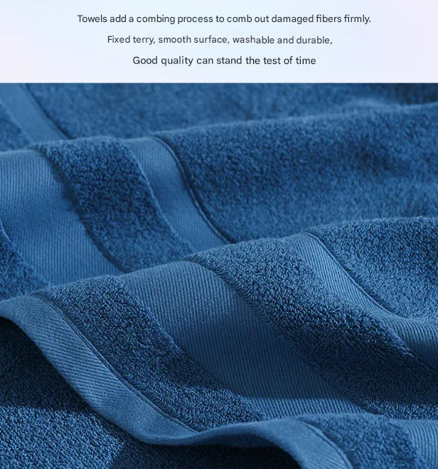Grey Premium 3-Piece 100% Cotton Towel Set - Ultra Soft, Absorbent & Quick-Dry for Bathroom - Mekamart Australia