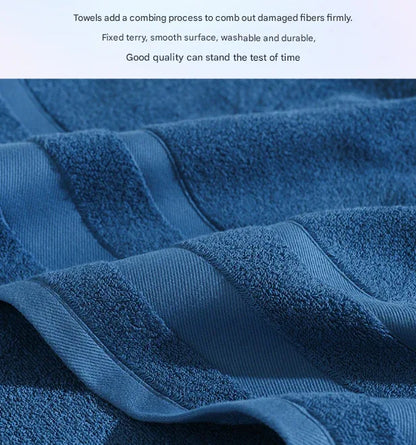 White Premium 3-Piece 100% Cotton Towel Set - Ultra Soft, Absorbent & Quick-Dry for Bathroom - Mekamart Australia