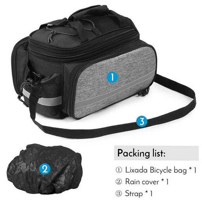 Insulated Bike Rear Rack Bag - Waterproof Storage Bag with Soft PE Padding for Cycling - Mekamart Australia