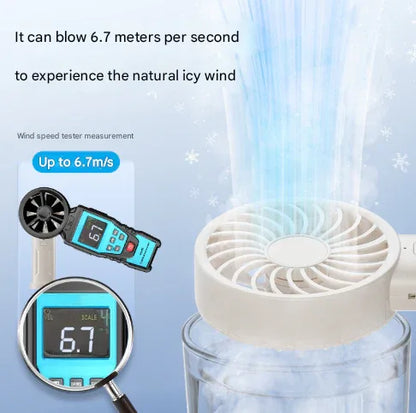 White Mini Portable USB Rechargeable Fan - Quiet Cooling for Desk or Travel - Mekamart Australia