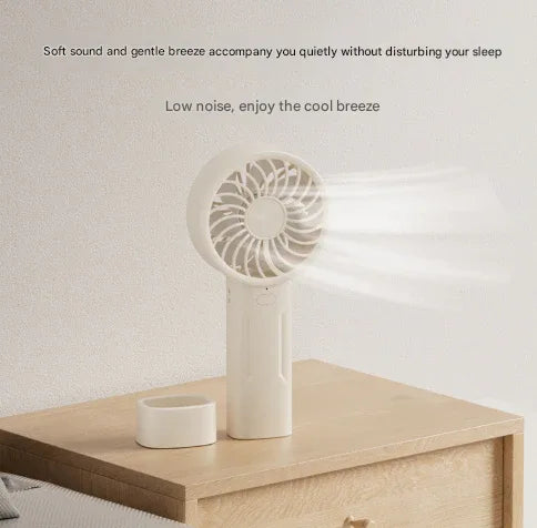Black Mini Portable USB Rechargeable Fan - Quiet Cooling for Desk or Travel - Mekamart Australia