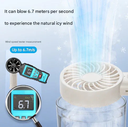 Black Mini Portable USB Rechargeable Fan - Quiet Cooling for Desk or Travel - Mekamart Australia