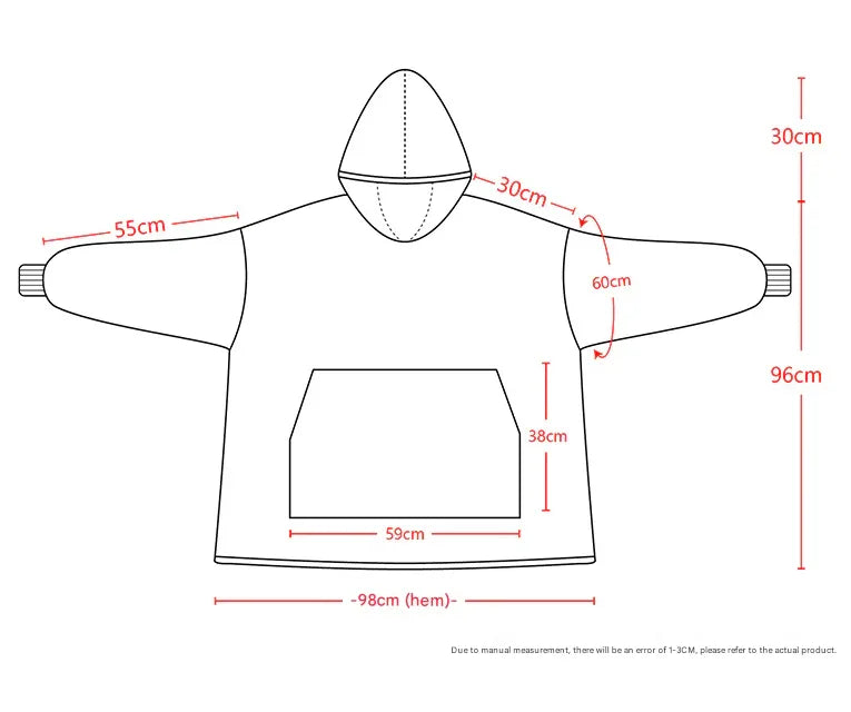 Dark Grey Oversized Wearable Blanket Hoodie - Ultra Soft & Cozy Snuggle Pullover for Adults - Mekamart Australia