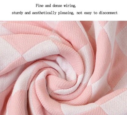 Pink Ultra-Soft 100% Cotton Gauze 6-Piece Towel Set | Absorbent & Quick-Dry Bath Towel - Mekamart Australia
