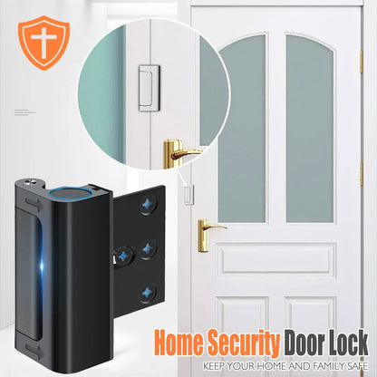 Silver Heavy-Duty Hotel Style Security Door Lock - Childproof Door Reinforcement Latch for Home Safety - Mekamart Australia