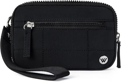 Black Elegant WESTBRONCO Quilted Phone Bag Wallet - Mekamart Australia