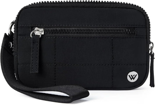 Black Elegant WESTBRONCO Quilted Phone Bag Wallet - Mekamart Australia