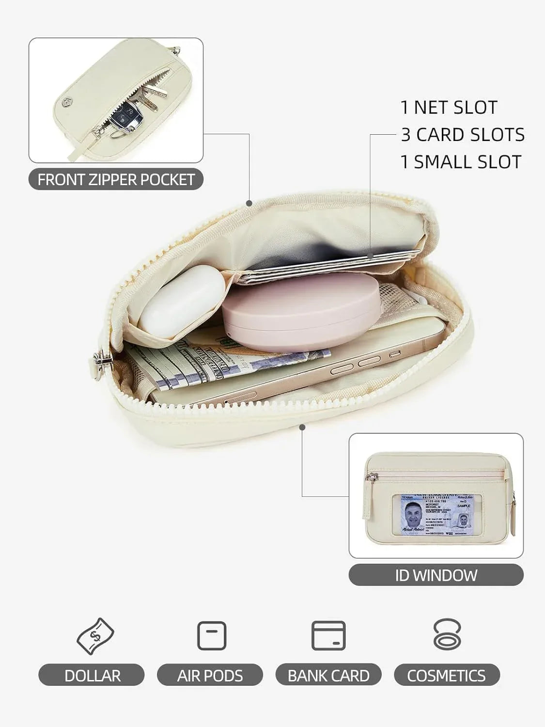 Black Elegant WESTBRONCO Quilted Phone Bag Wallet - Mekamart Australia