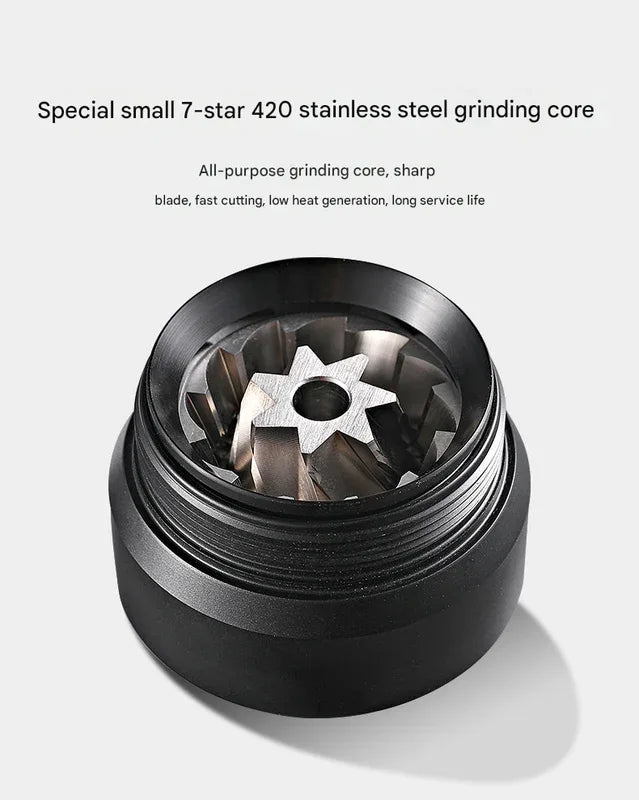 Grey Premium 7-Star Manual Coffee Grinder - Portable Bean Mil（R60pro） - Mekamart Australia