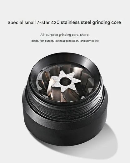 Grey Premium 7-Star Manual Coffee Grinder - Portable Bean Mil(R50pro) - Mekamart Australia