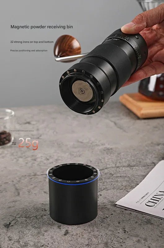 Grey Premium 7-Star Manual Coffee Grinder - Portable Bean Mil(R50pro) - Mekamart Australia