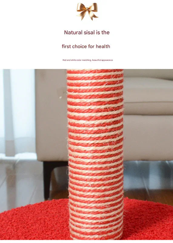 Festive Christmas Tree Cat Scratcher & Condo | 2-in-1 Sisal Post with Cozy Hideaway Bed - Mekamart Australia