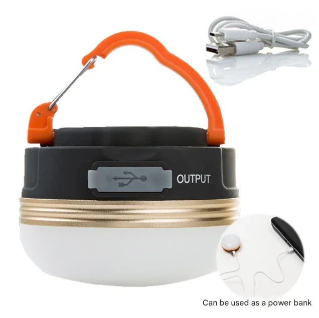 Compact Rechargeable LED Camping Lantern | 300 Lumen, 3 Modes, Magnetic Base & Power Bank Function - Mekamart Australia