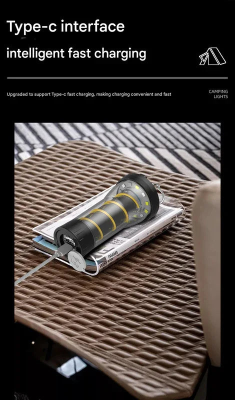 Vintage Lighthouse LED Camping Lantern | 5-Mode Rechargeable Light with Tripod - Mekamart Australia