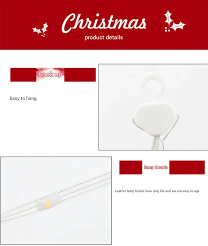 Festive Climbing Santa LED Ladder Light - USB Powered Outdoor Christmas Hanging Decoration with Remote(3m) - Mekamart Australia
