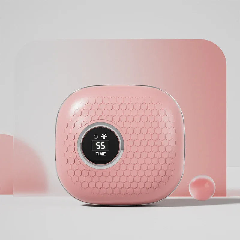 Pink Portable Ultrasonic Contact Lens Cleaner - Automatic Electric Cleaning Case with LED Makeup Mirror, USB Rechargeable for Travel & Home - Mekamart Australia