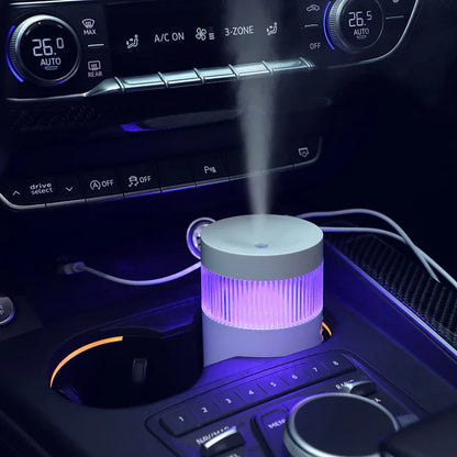 2-Piece Pink Mini Desktop Humidifier - Portable Mist Maker for Home and Car Use - Mekamart Australia