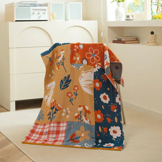Rural breeze 40S Pure Cotton Gauze Bath Towel - Extra Large, Thick, Soft, and Highly Absorbent for Adults - Mekamart Australia
