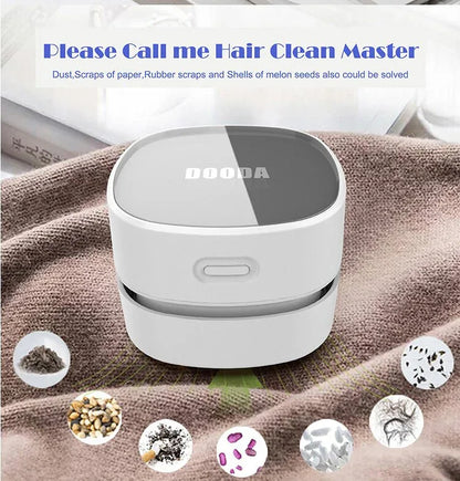 Red Rechargeable Cordless Mini Desktop Vacuum - Portable Handheld Cleaner for Desk, Keyboard, Crumb & Dust - Mekamart Australia