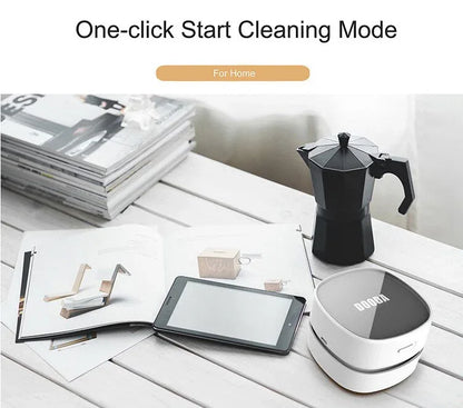 Orange Rechargeable Cordless Mini Desktop Vacuum - Portable Handheld Cleaner for Desk, Keyboard, Crumb & Dust - Mekamart Australia