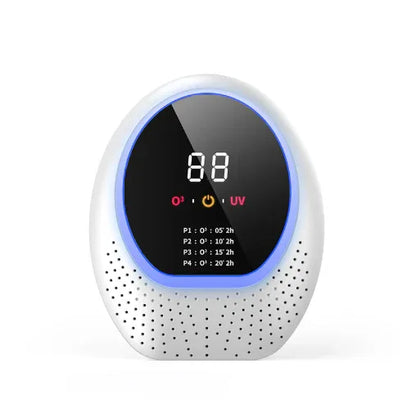 White Rechargeable Ozone & UV-C Air Purifier with Remote - Portable Odor Eliminator for Home, Pets & Closets - Mekamart Australia