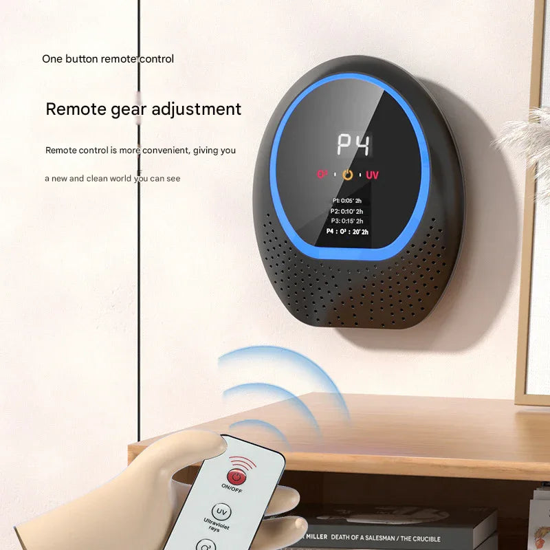 White Rechargeable Ozone & UV-C Air Purifier with Remote - Portable Odor Eliminator for Home, Pets & Closets - Mekamart Australia
