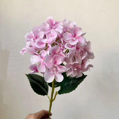 5-Piece Pink Premium Lifelike Hydrangea Artificial Flowers- 60cm Long Stem Faux Floral Bouquet for Home, Wedding & Vase Decor - Mekamart Australia