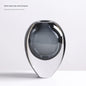 Artistic Teardrop Glass Vase - Handcrafted Glazed Finish for Hydroponics & Floral Decor(grey) - Mekamart Australia