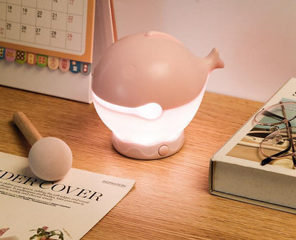 Portable rechargeable tapping control night light- 3-Level Dimmable Bedside Lamp(pink) - Mekamart Australia