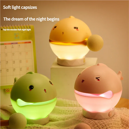 Portable rechargeable tapping control night light- 3-Level Dimmable Bedside Lamp(pink) - Mekamart Australia
