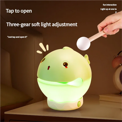 Portable rechargeable tapping control night light- 3-Level Dimmable Bedside Lamp(pink) - Mekamart Australia