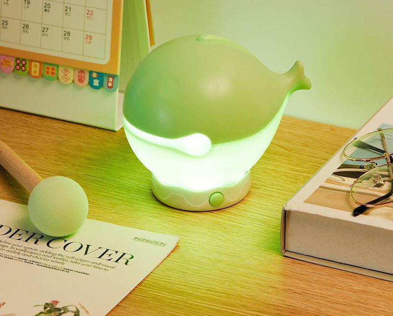 Portable rechargeable tapping control night light- 3-Level Dimmable Bedside Lamp(green) - Mekamart Australia