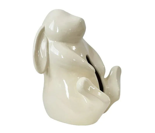 Artisan Ceramic Tissue Box Holder - Medium-High Fired Home Decor Organizer(Cream color) - Mekamart Australia