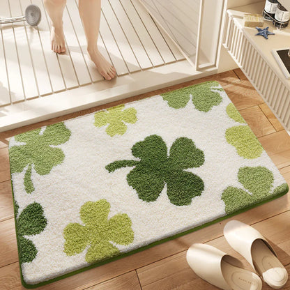 Premium Bath Mat with 8X Water Absorption & Non-Slip Base(Clover) - Mekamart Australia