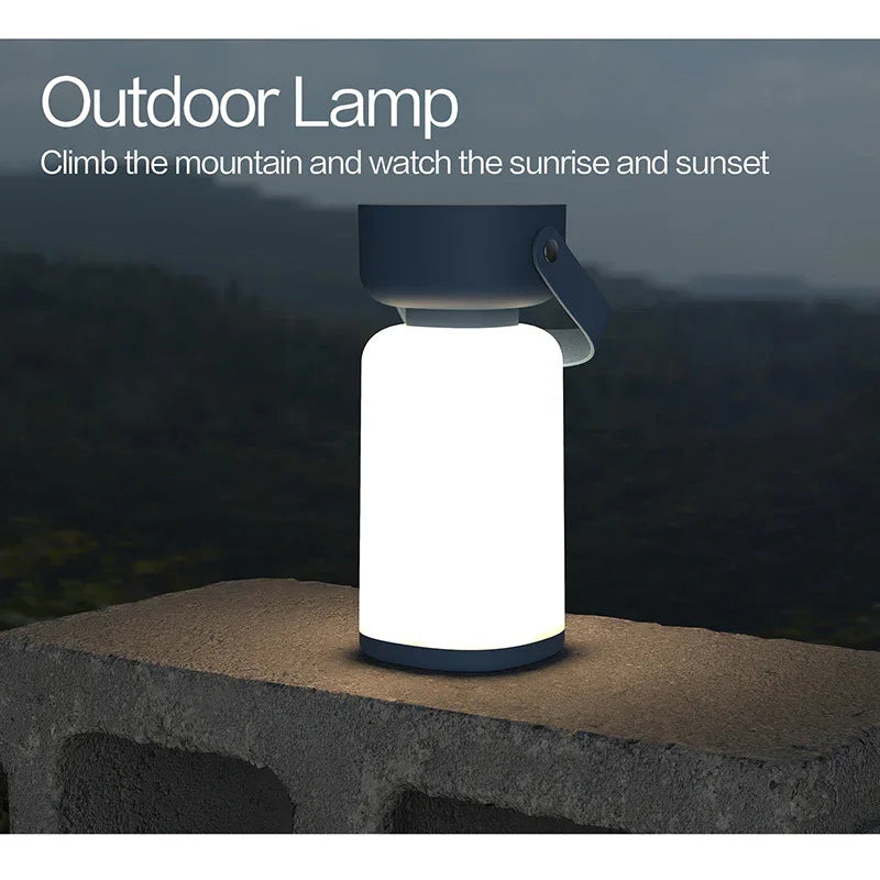 Portable LED Outdoor Camping Lantern - USB Rechargeable, 1200mAh Battery, Emergency Light(blue) - Mekamart Australia