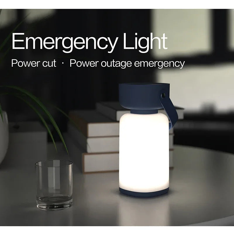 Portable LED Outdoor Camping Lantern - USB Rechargeable, 1200mAh Battery, Emergency Light(blue) - Mekamart Australia