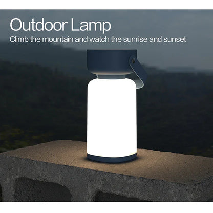 Portable LED Outdoor Camping Lantern - USB Rechargeable, 1200mAh Battery, Emergency Light(Brown) - Mekamart Australia
