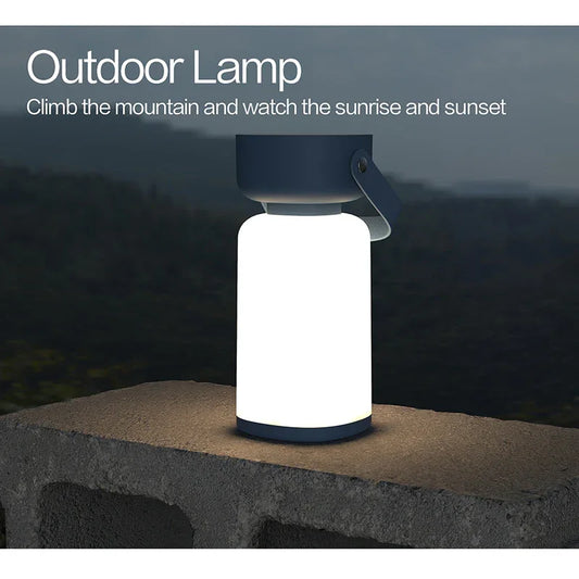 Portable LED Outdoor Camping Lantern - USB Rechargeable, 1200mAh Battery, Emergency Light(Brown) - Mekamart Australia