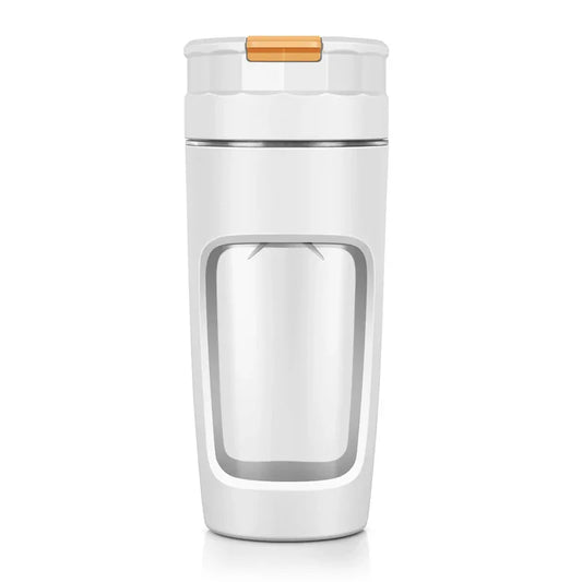 Large 600ML Portable Blender - USB-C Rechargeable Smoothie Maker with 4 Stainless Steel Blades(white) - Mekamart Australia