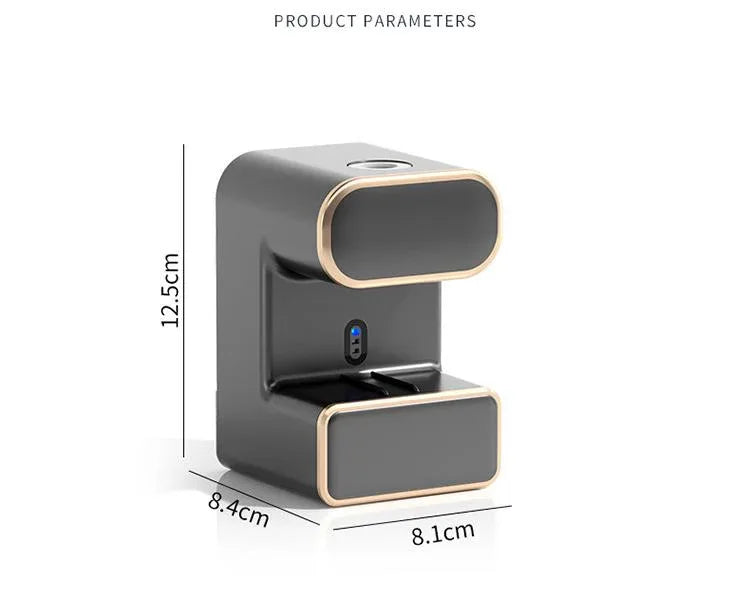 Automatic Toothpaste Dispenser with UVC Toothbrush Sterilizer & Holder - Wall Mounted, Rechargeable(Grey) - Mekamart Australia