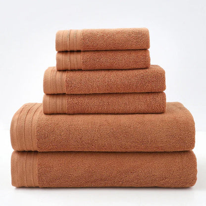 Luxury Combed Cotton Towel Collection - Highly Absorbent, Soft & Durable for Bath, Hand, and Face(Caramel) - Mekamart Australia