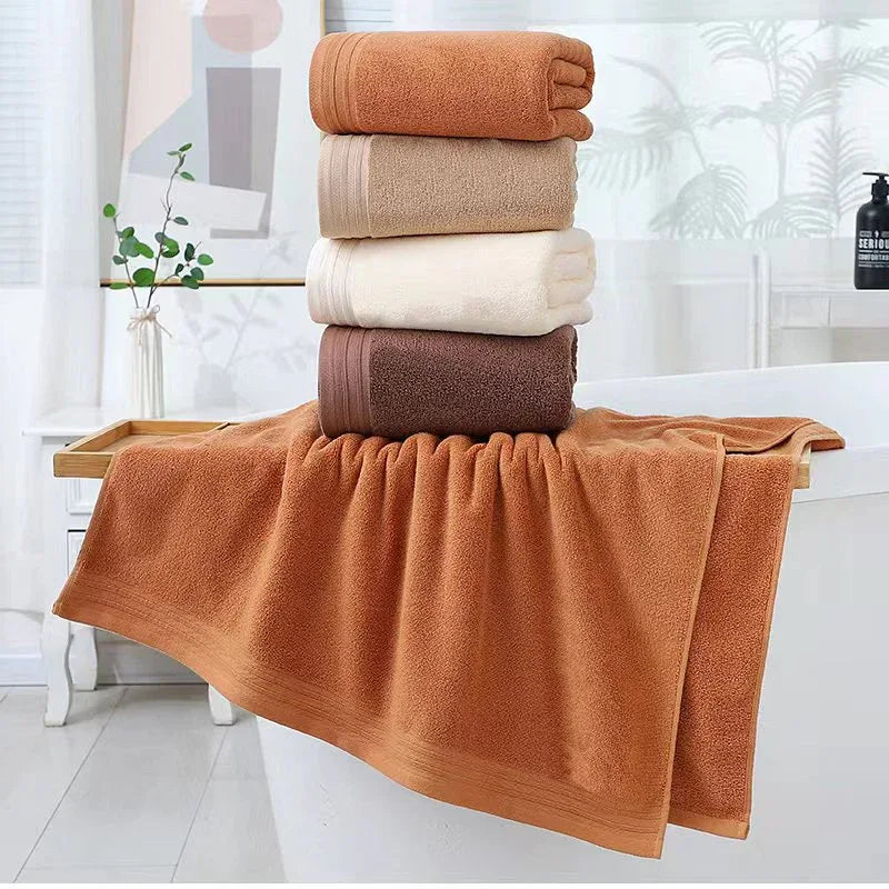 Luxury Combed Cotton Towel Collection - Highly Absorbent, Soft & Durable for Bath, Hand, and Face(Caramel) - Mekamart Australia