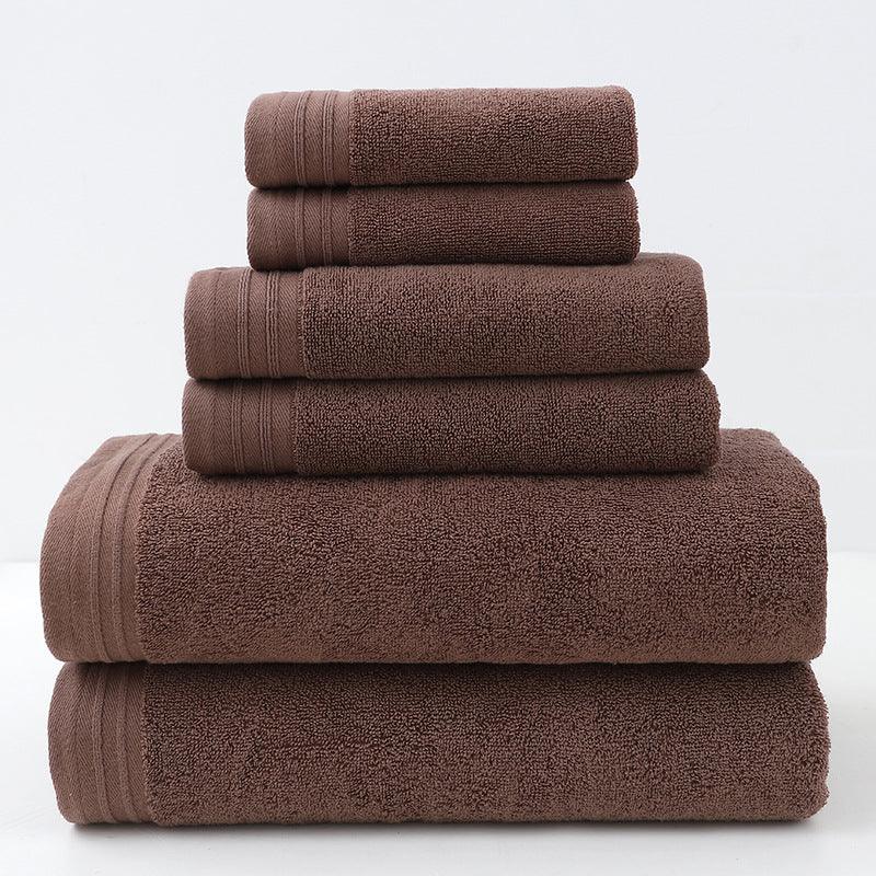 Luxury Combed Cotton Towel Collection - Highly Absorbent, Soft & Durable for Bath, Hand, and Face(Dark brown) - Mekamart Australia