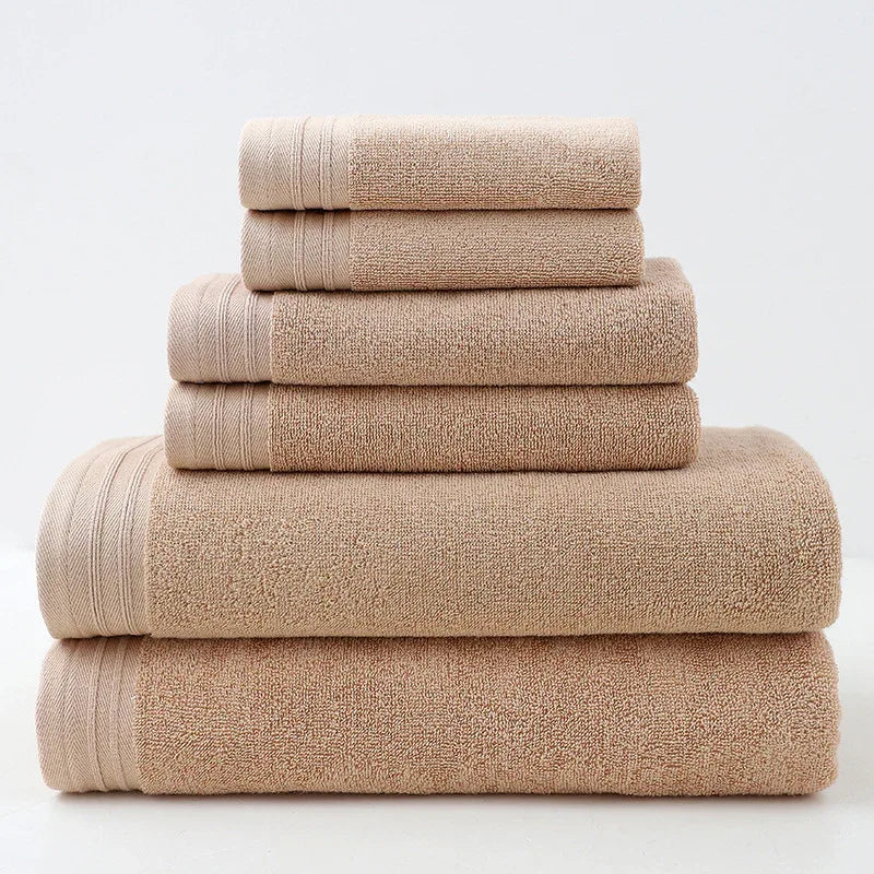 Luxury Combed Cotton Towel Collection - Highly Absorbent, Soft & Durable for Bath, Hand, and Face(Camel) - Mekamart Australia