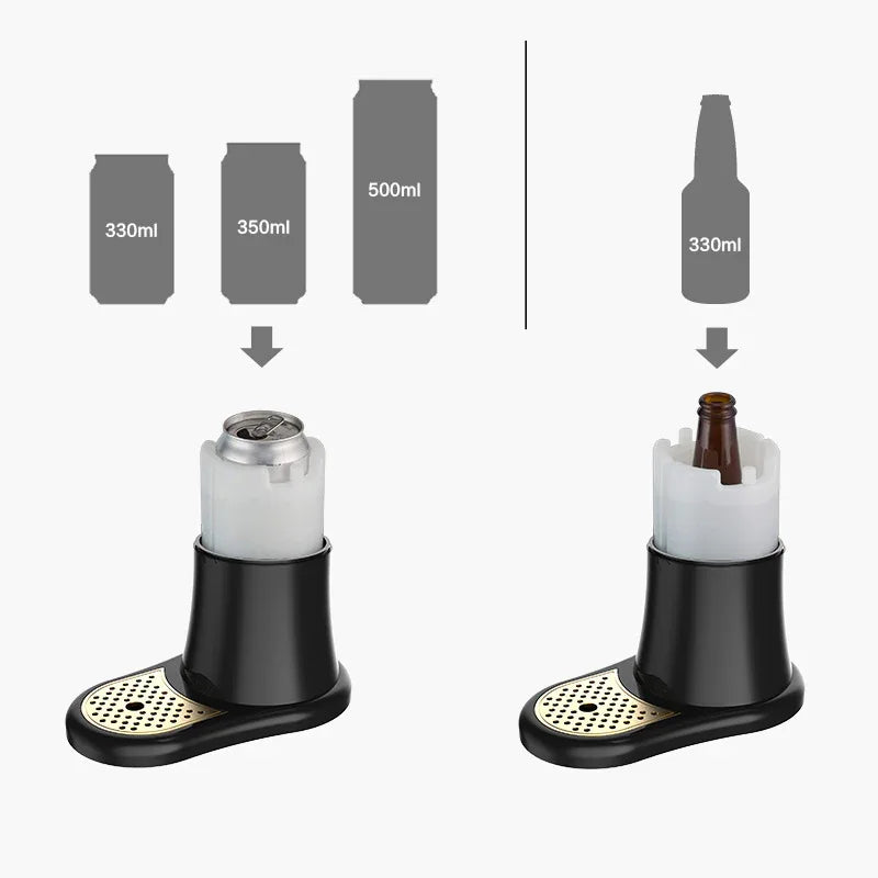 Ultrasonic Beer Foam Creator & Dispenser - Portable Tap for Canned & Bottled Beer with Cooling System(black) - Mekamart Australia