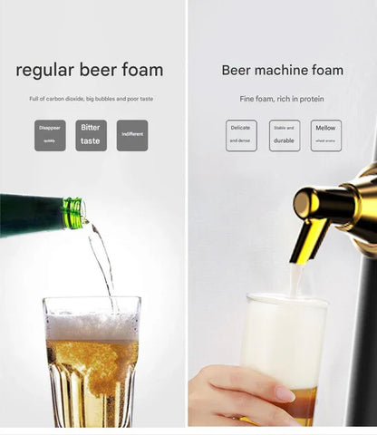 Ultrasonic Beer Foam Creator & Dispenser - Portable Tap for Canned & Bottled Beer with Cooling System(black) - Mekamart Australia